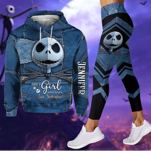 Weihnachten Alptraum Hoodie Leggings Set, Skelett Weihnachten Kapuzen Shirt, Gothic Weihnachten Shirt, Horror Geschenk für Sie ipatujak00251