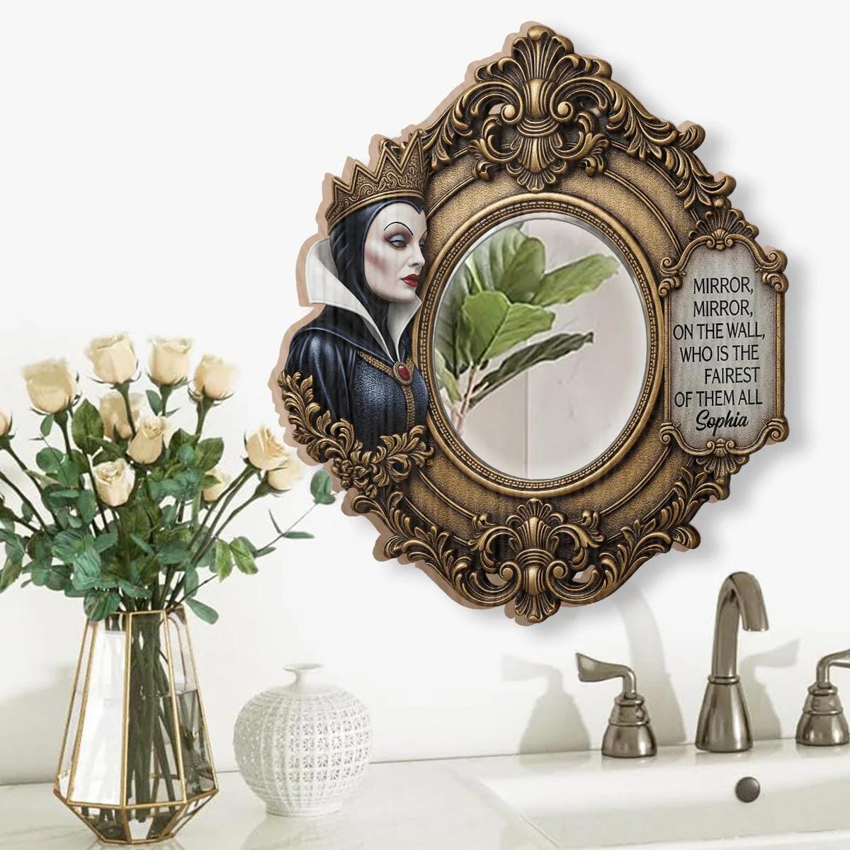Personalized Evil Queen 2D Wall Hanging Mirror, Mirror Mirror on