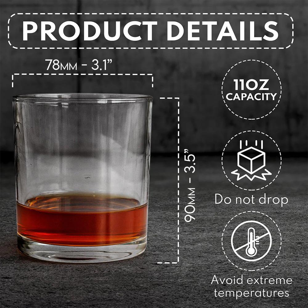 50th Anniversary Scary Shark Personalized Whiskey Glass, Horror Movie Wine Rock Glass Decanter Set Gift for Dad, Whiskey Gift ipatuctt00035
