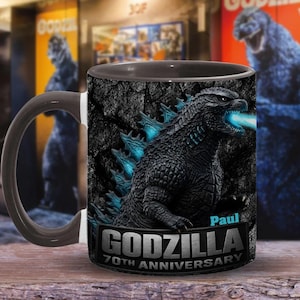 70e verjaardag monster gepersonaliseerde accentmok, coole reuzenmok voor vader, sci-fi horrorfilm koffiekopje cadeau voor hem ipatugzl00003