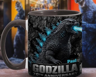 Tazza personalizzata con motivo Monster per il 70° anniversario, tazza Cool Giants per papà, tazza da caffè ispirata a film horror e fantascientifici, regalo per lui ipatugzl00003