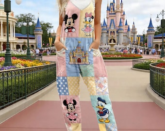 Magical Mouse Friends Personalized Dream Trip Loose-Fit Overalls, Disneyland Trip Woman Rompers, Gift For Her ipatudnl00031