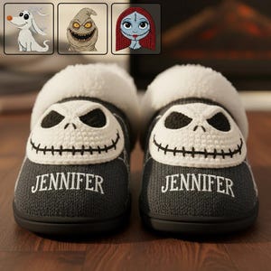 Gray Moccasin Slippers with skeleton design Skeleton Moccasins - Etsy main image 2
