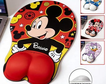 パーソナライズされた漫画マウス3Dマウスパッド、マジカルフレンズリストレストマウスパッド（オフィスや同僚向け）、同僚への面白いギフト ipatudsn22178