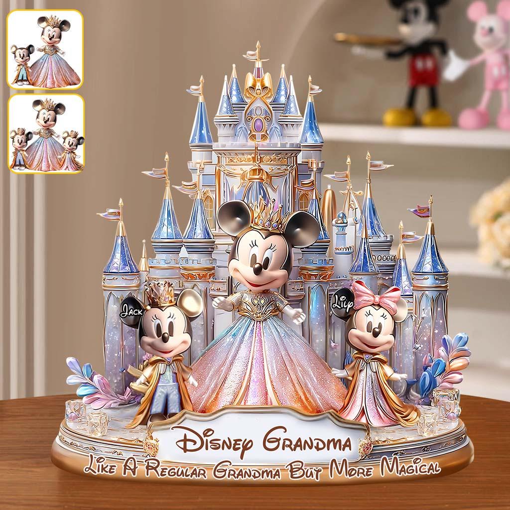 Discover Personalized Grandma Magical Castle Acrylic Plaque, Best Mom Ever Mouse Pink Crystal Plaque, Cartoon Decor Gift for Nana Gigi