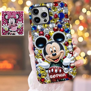 Custodia per telefono personalizzata Magical Day Mouse Castle per iPhone Samsung, custodia per telefono Disneyland Trip, custodia per telefono Crytal Cartoon per lei dsn9755