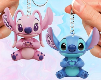 キーホルダー　エンジェル　スティッチ関連　ディズニーリゾート製 キーホルダー エンジェル スティッチ関連 ディズニーリゾート製