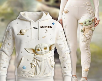 Personalized Baby Galaxy Monster Hoodie Leggings Set For Woman ipatuyda00090