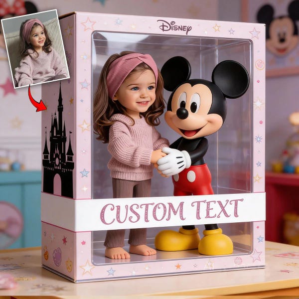 Personalized Mouse And Friend 2D Acrylic Plaque, Disneyland Trip Gift Flat Desk Sign, Birthday Gift For Kid Fan, Not Real Box ipatudsn21958