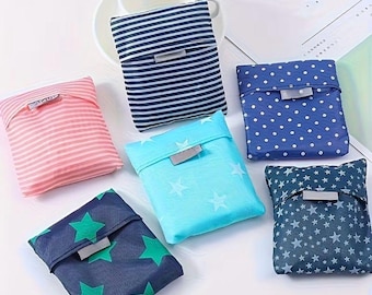 Juego de bolsas de compra plegables y reutilizables, bolsas de supermercado portátiles, bolsas de mercado lavables de gran capacidad,