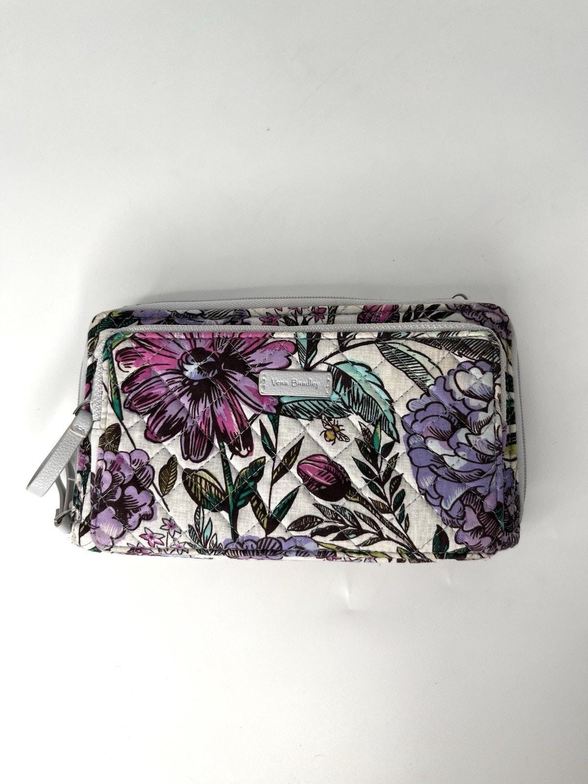Vera Bradley Wallet Iconic Lavender Meadow Ladybug Floral Set of