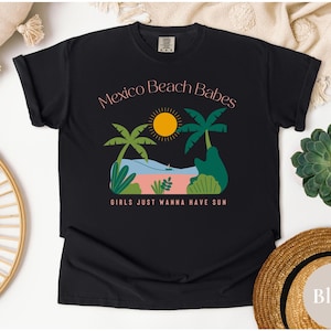 Mexico Beach Babes Girls Trip Comfort Colors T-shirt, Mexico Girls Trip Shirt, Fiesta Bachelorette, Girls Trip Matching Tee, Girls Trip Gift
