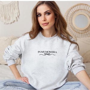 In My Mom Era Embroidered Sweatshirt, Cute Mama Embroidery Hoodie, Mom life Apparel, New Mom Gift, Pregnancy Announcement, Mothers Day Gift