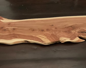 Large Live-Edge Cedar Charcuterie Board, 46” long and between 10-15” wide