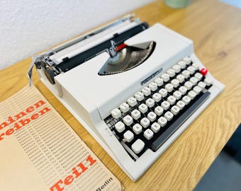 Máquina de escribir vintage Brillant de Luxe 200: máquina de escribir alemana de los años 70