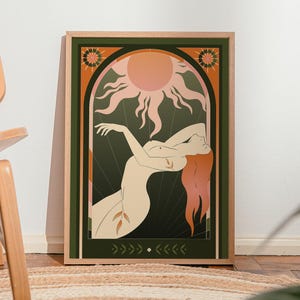 Mystic Tarot Wall Art Set of 3 — a celestial printable gallery featuring boho, witchy, and spiritual designs inspired by tarot symbolism and divine feminine energy. Perfect for meditation spaces, boho bedrooms, or sacred altars. Each digital print radiates cosmic harmony, intuition, and enlightenment. Instantly downloadable, high-resolution artwork for creating a cohesive and mystical gallery wall filled with moon, star, and tarot-inspired motifs that elevate your spiritual home decor.