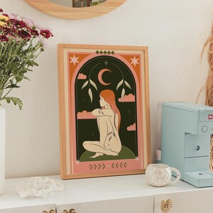 Mystic Tarot Wall Art Set of 3 — a celestial printable gallery featuring boho, witchy, and spiritual designs inspired by tarot symbolism and divine feminine energy. Perfect for meditation spaces, boho bedrooms, or sacred altars. Each digital print radiates cosmic harmony, intuition, and enlightenment. Instantly downloadable, high-resolution artwork for creating a cohesive and mystical gallery wall filled with moon, star, and tarot-inspired motifs that elevate your spiritual home decor.