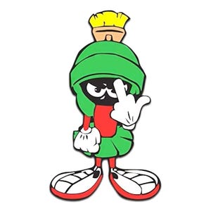 Marvin The Martian Decal Sticker Vinyl | Looney Tunes Villains Decal | Premium Quality | 5 X 3 inches