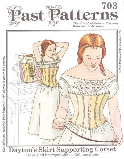 Late 1890s Corset Sewing Pattern Bust Sizes 32-48 Past Patterns Original  Fully-Boned, 0213