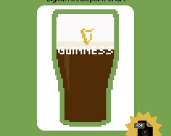 Split the G Pint of Guinness Needlepoint Chart (Digital Download)