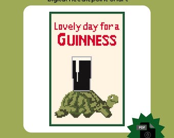 Guinness Schildkröten Nadelspitzen Vorlage (Digitaler Download)