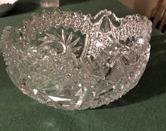 Selection of Antique  ABP   Brilliant Crystal Bowls Wedding table Centerpiece