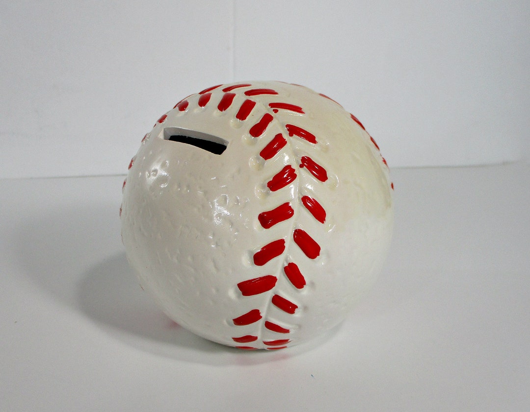 Baseball Coin Bank Coin Bank Baseball Piggy Bank Etsy