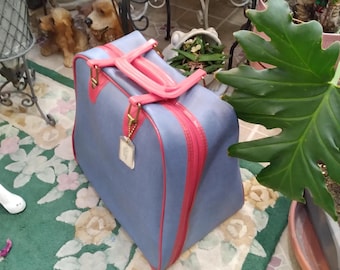 Blue Bowling Ball Bag, Tool Bag, Retro Baggage