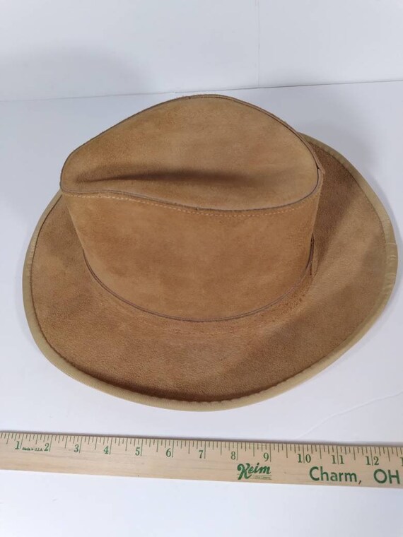 Western Hat, Leather Hat, Hat Size 7 1/4 - image 8