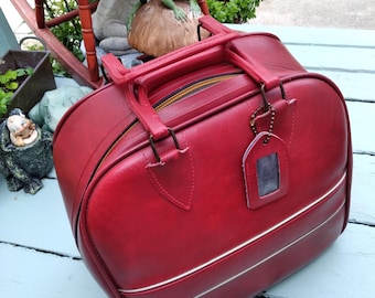 Red Retro Bowling Ball Bag
