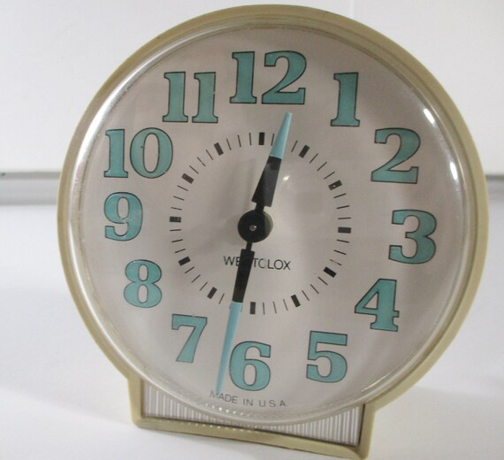Alarm Clock Westclox Wind up Alarm Clock Travel Alarm Clock Etsy
