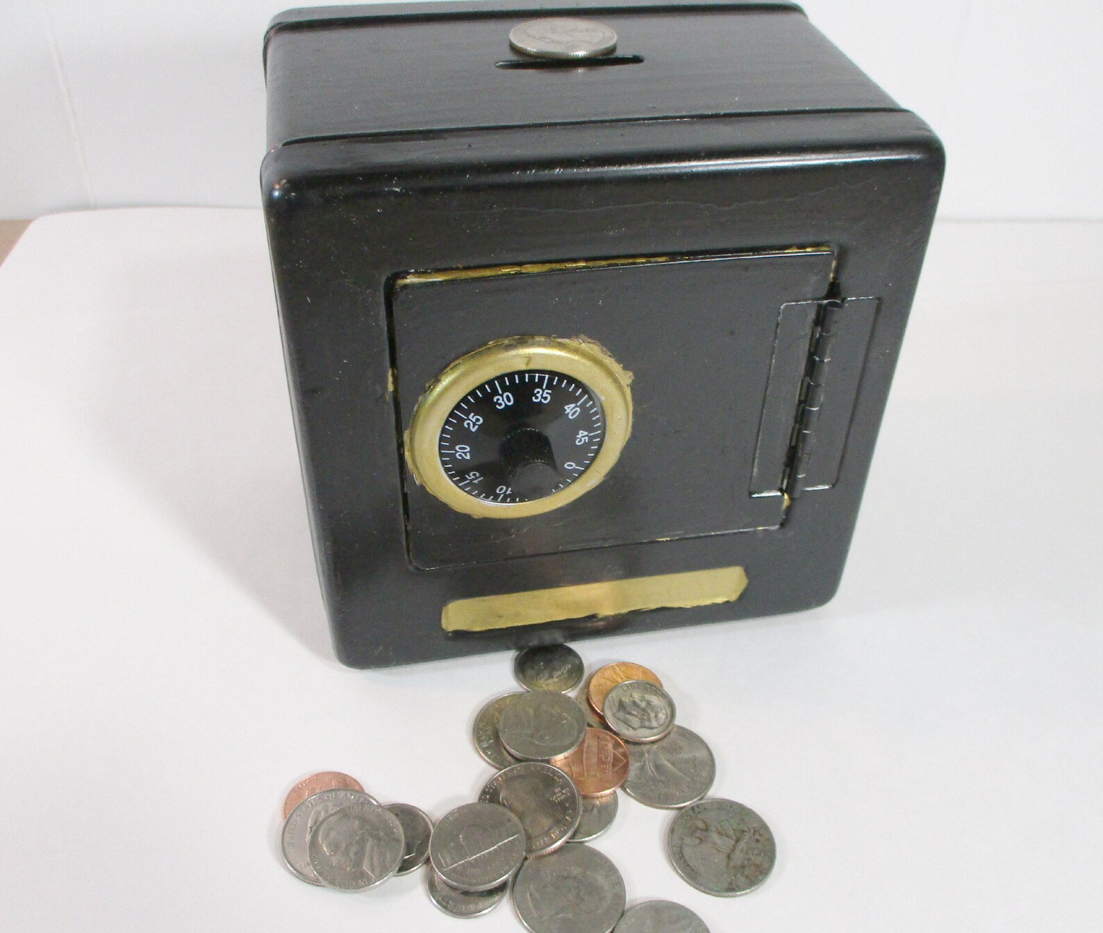 Coin Bank Safe Coin Bank Old Safe Combination Piggy Bank Etsy