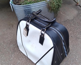 Bowling Ball Bag, White Stebco Carrier, Travel Bag