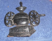 vintage cast iron coffee grinder wall hanging
