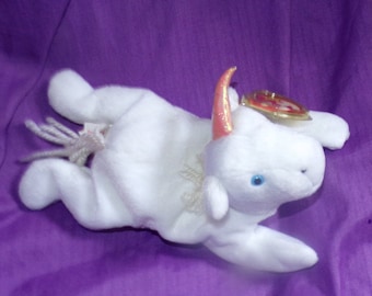 TY Beanie Baby Mystic el unicornio con cuerno iridiscente con etiqueta retirado