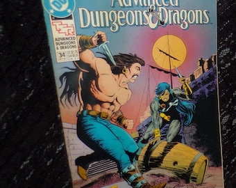 vintage comic book DC Advanced Dungeons and Dragons 1991 comic #34   comic book