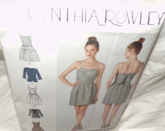 Einfachheit 2250 Cynthia Rowley Jacke Bindegürtel und Kleid Schnittmuster ungeschnitten Größe 6 bis 14
