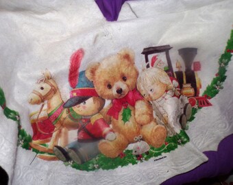 falda de árbol de fieltro vintage Moreland con diseño de juguete