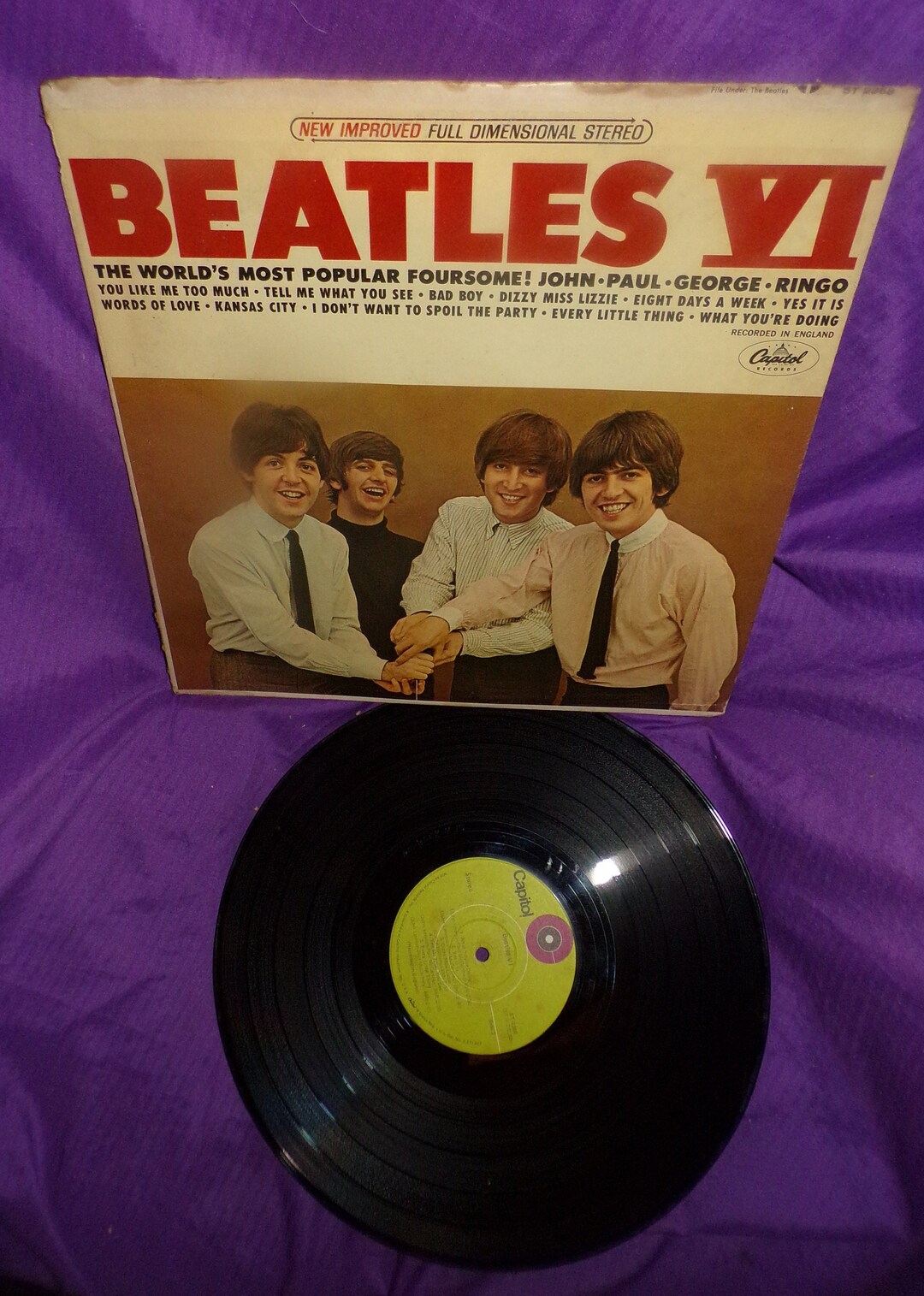 Vintage Beatles VI Capitols Records ST-2358 Vinyl LP Album Record - Etsy