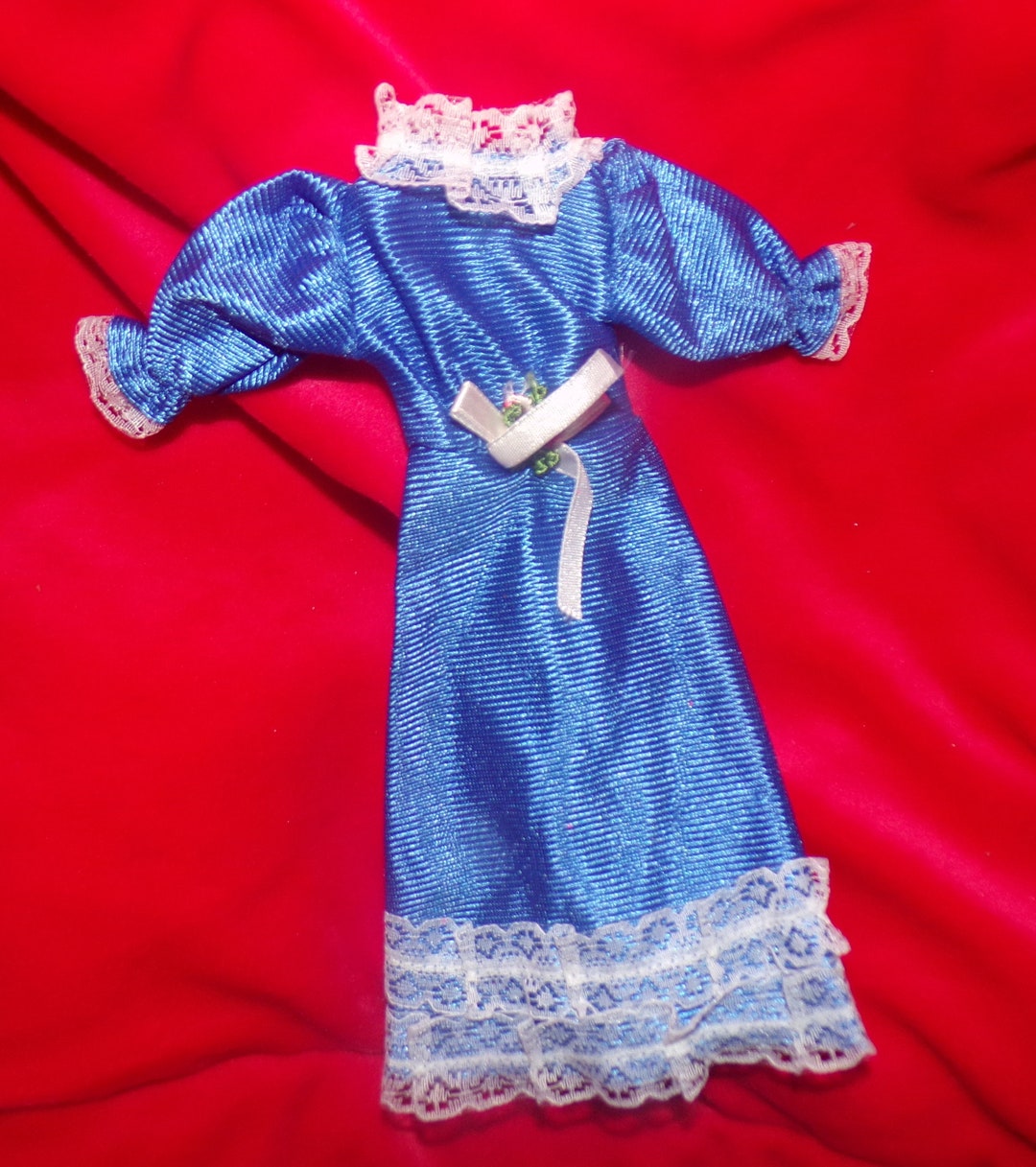 Blueviolet Raw Silk Barbie Syle Gown With Heavy Stylish Work