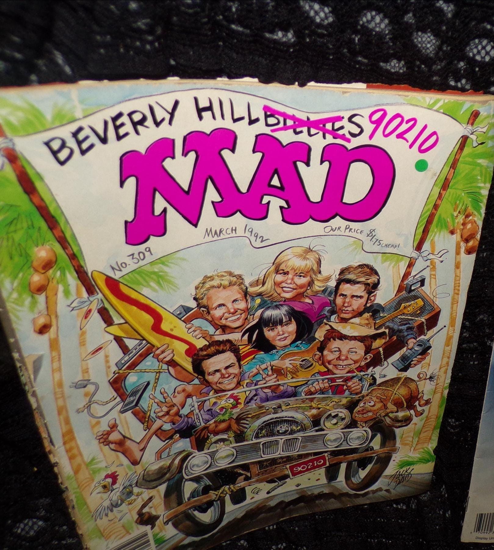 Vintage Mad Magazine March 1992 No 309 Beverly Hillbillies 90210