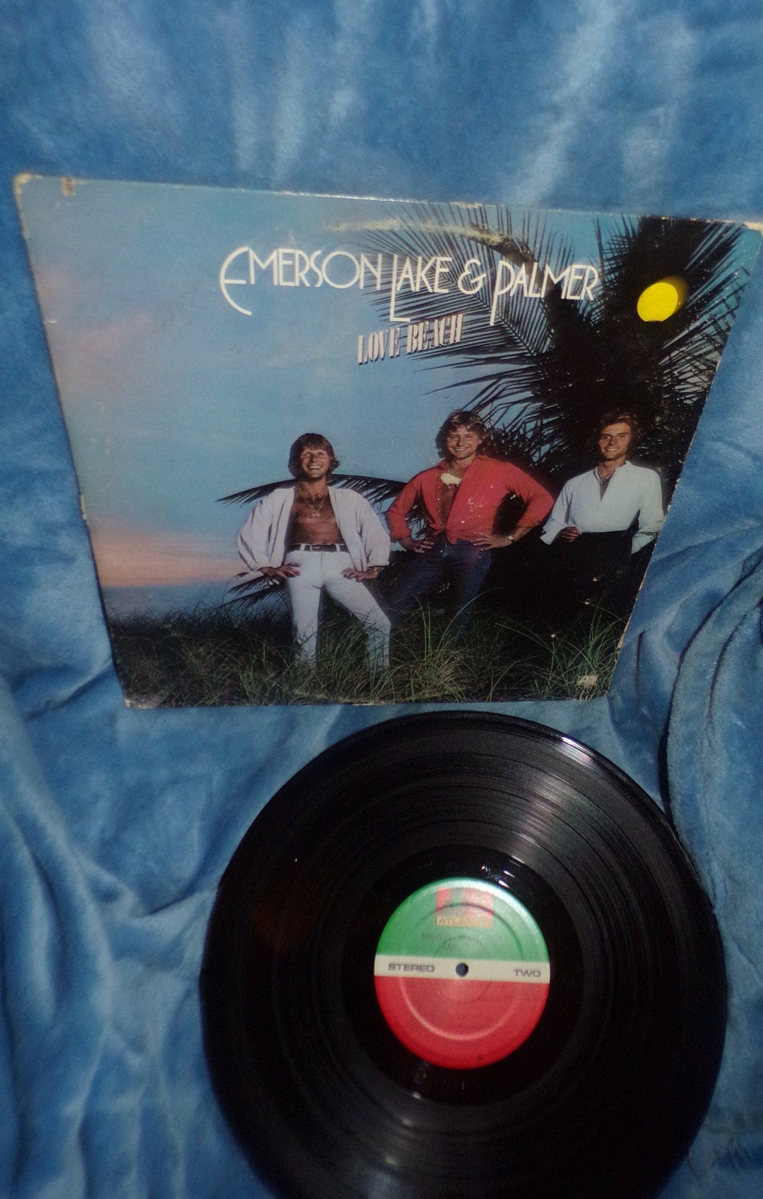Vintage Emerson Lake and Palmer Love Beach Album Vinyl Lp Record Album