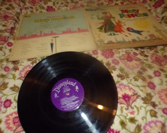 Walt Disney Mary Poppins book and record album vinyl
