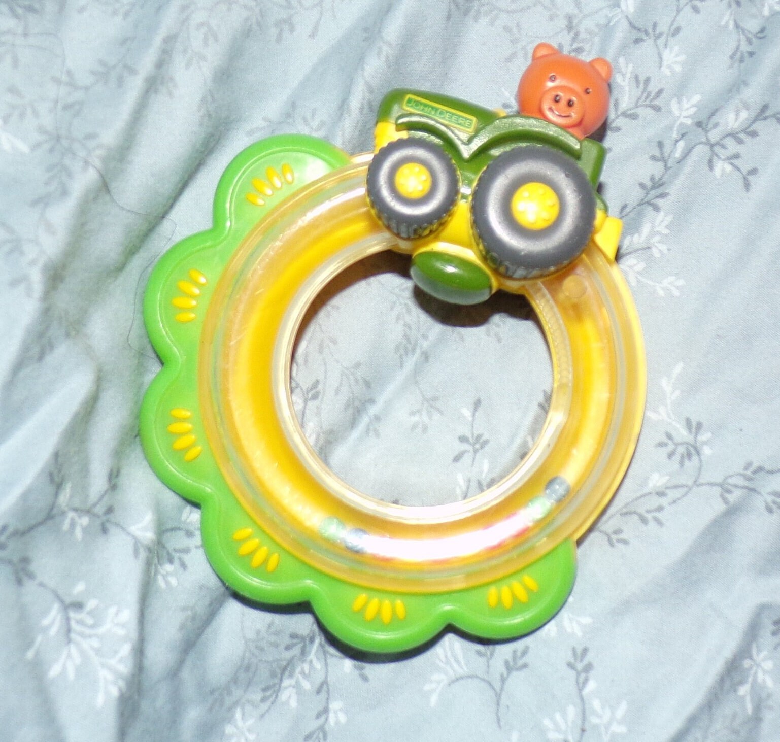 Vintage John Deere Tractor Baby Teether and Rattle - Etsy