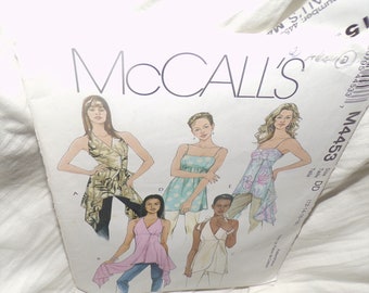 McCalls tunic M4453  pattern size DD 12 to 18 UNCUT