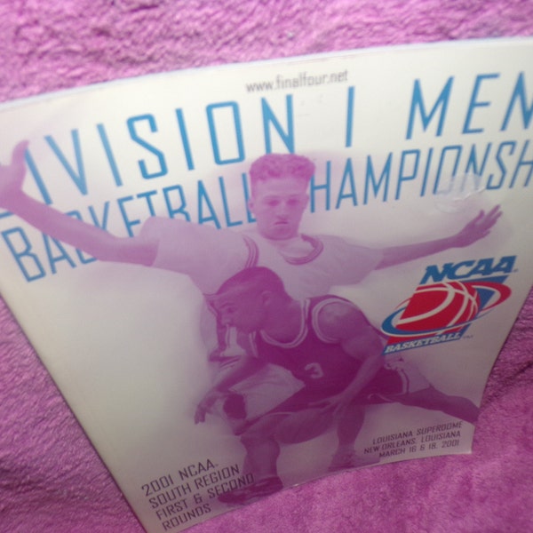vintage University of Florida Gators division 1 Men's Basketball championship 2001 NCAA guide Louisiana superdome March 16 & 18 2001