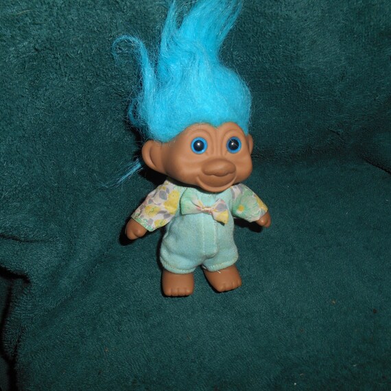 blue hair troll doll