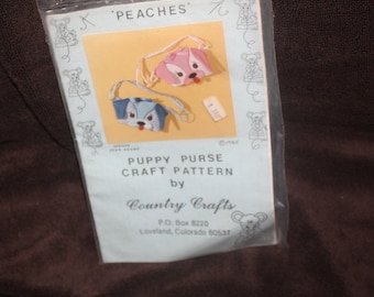 Peaches Puppy Purse craft pattern purse pattern