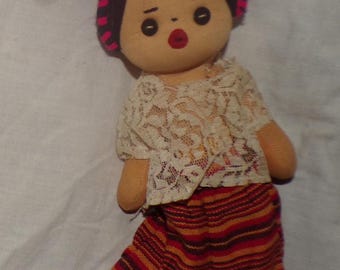 vintage native  cloth doll   in native dress
