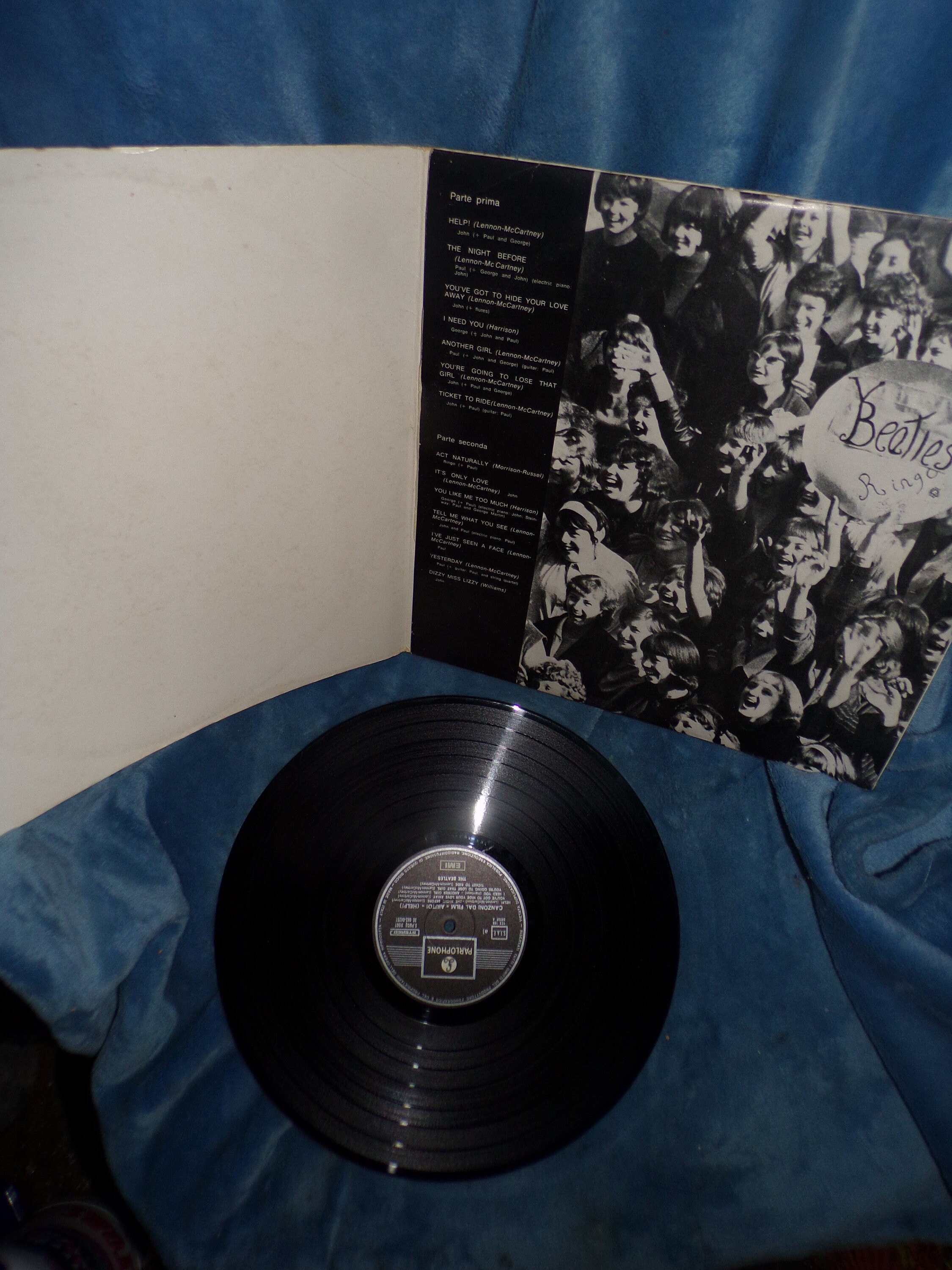 Vintage Beatles Aiuto Italy Release of Help Gatefold